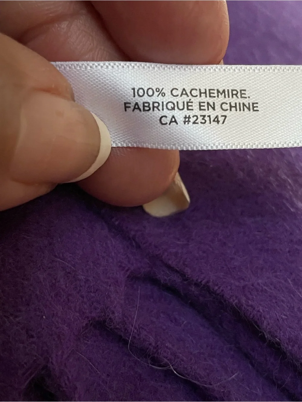 NWT Stylish Talbots Purple & Black Cashmere Striped Winter Scarf